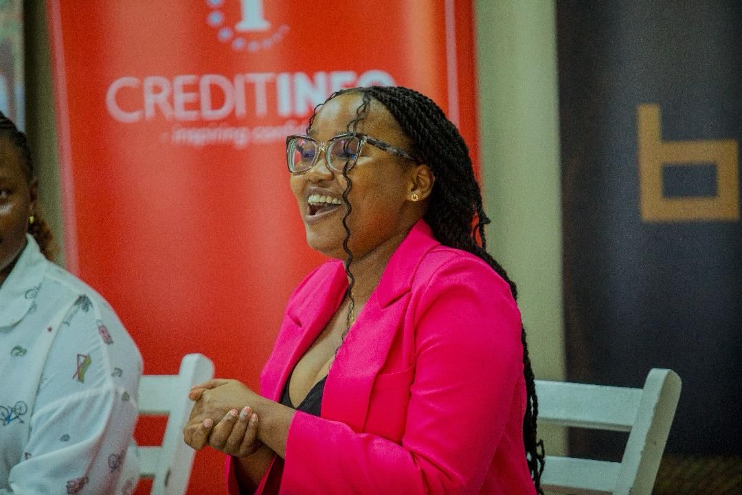 Rachel Maro laughing at a panel event